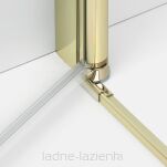 Złota szczotkowana kabina prysznicowa 80x100 NEW SOLEO LIGHT GOLD New Trendy K-1836 - 7