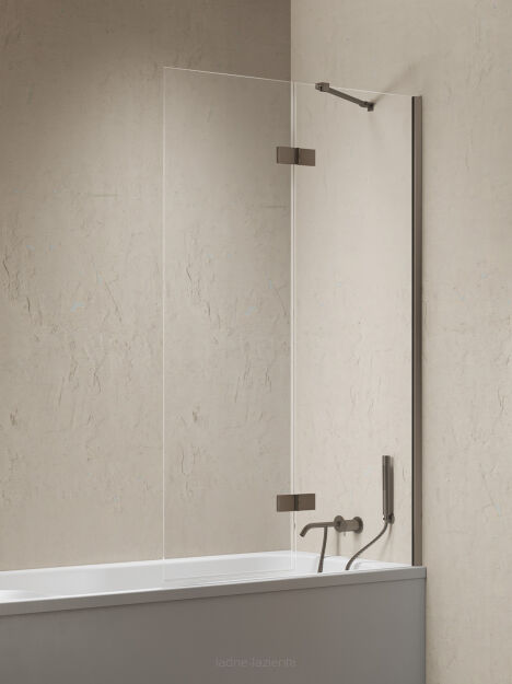 Parawan nawannowy NESTA GUNMETAL BRUSHED 100x150 prawy 6mm New Trendy P-0258