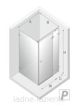 Złota Kabina prysznicowa AVEXA GOLD SHINE 90x90 prawa połysk NEW TRENDY EXK-1661GM - 11